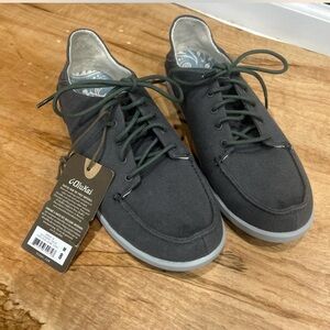 OluKai Men's Dark Gray Canvas Sneakers